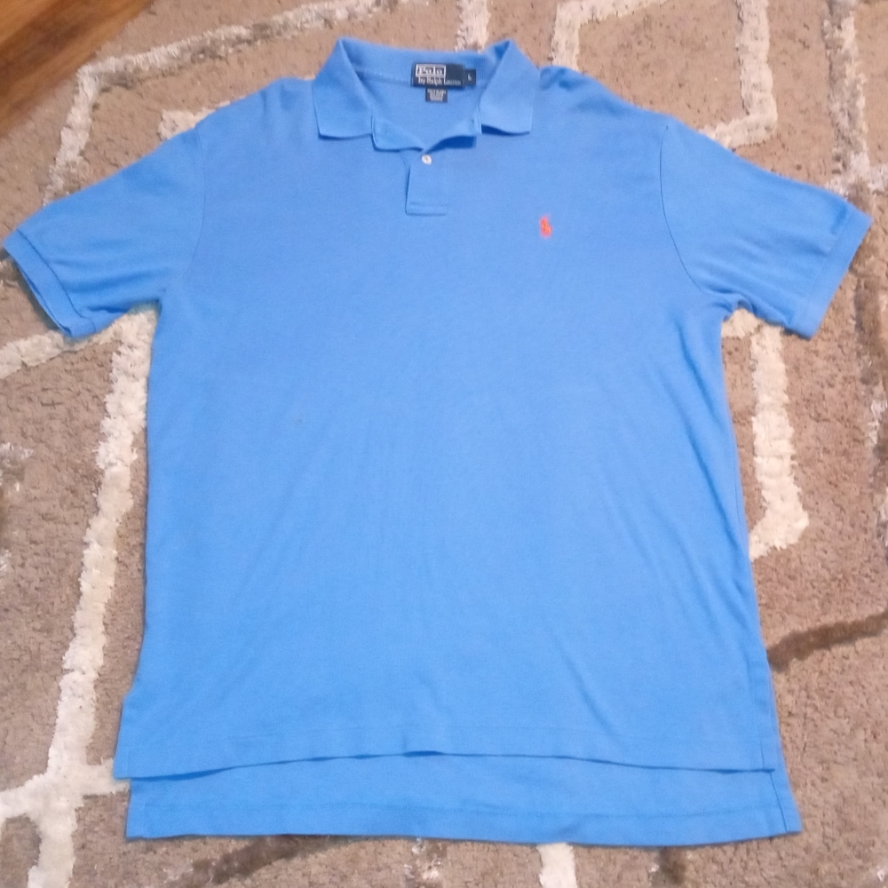 Men's Ralph Lauren Sky Blue Polo Shirt Size Large
